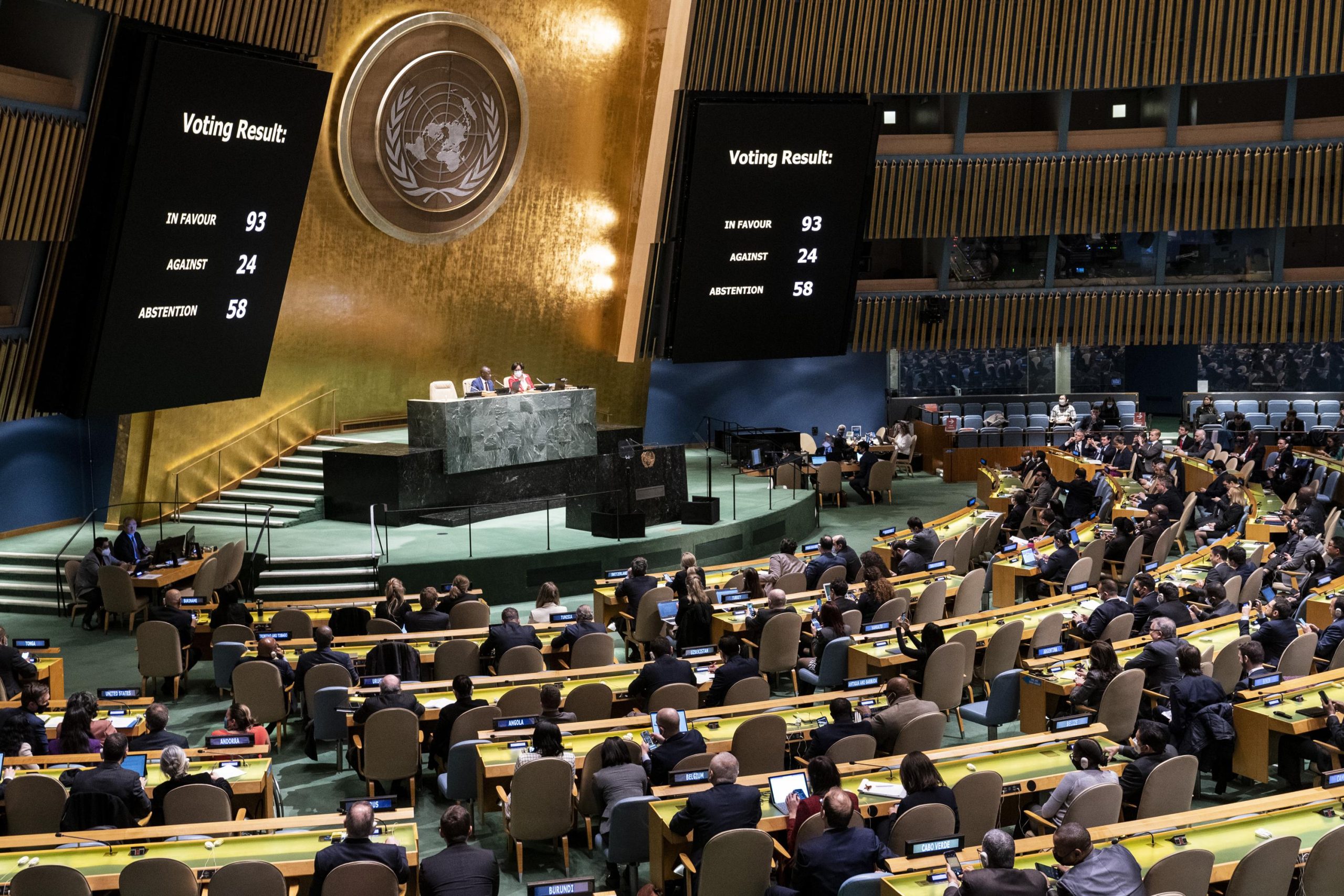 Il Consiglio delle Nazioni Unite sospende l'appartenenza della Russia al più alto organismo per i diritti umani