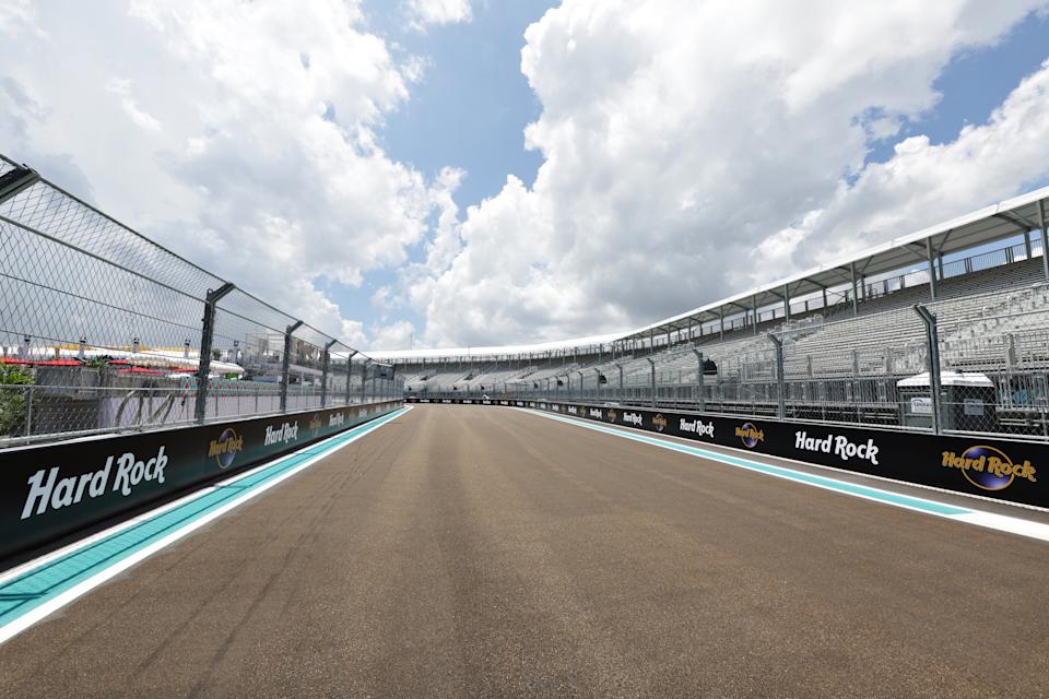 MIAMI, FL - 4 maggio: Una panoramica del circuito durante le anteprime prima del Gran Premio di F1 a Miami al Miami International Autodrome il 4 maggio 2022 a Miami, Florida.  (Foto di Mark Thompson/Getty Images)