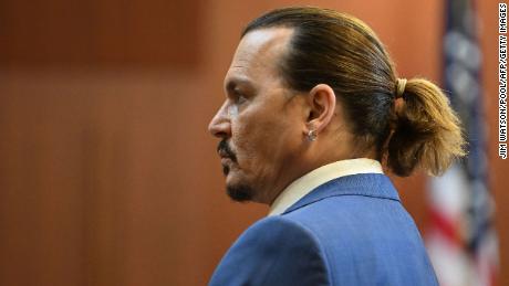 Johnny Depp in tribunale martedì.
