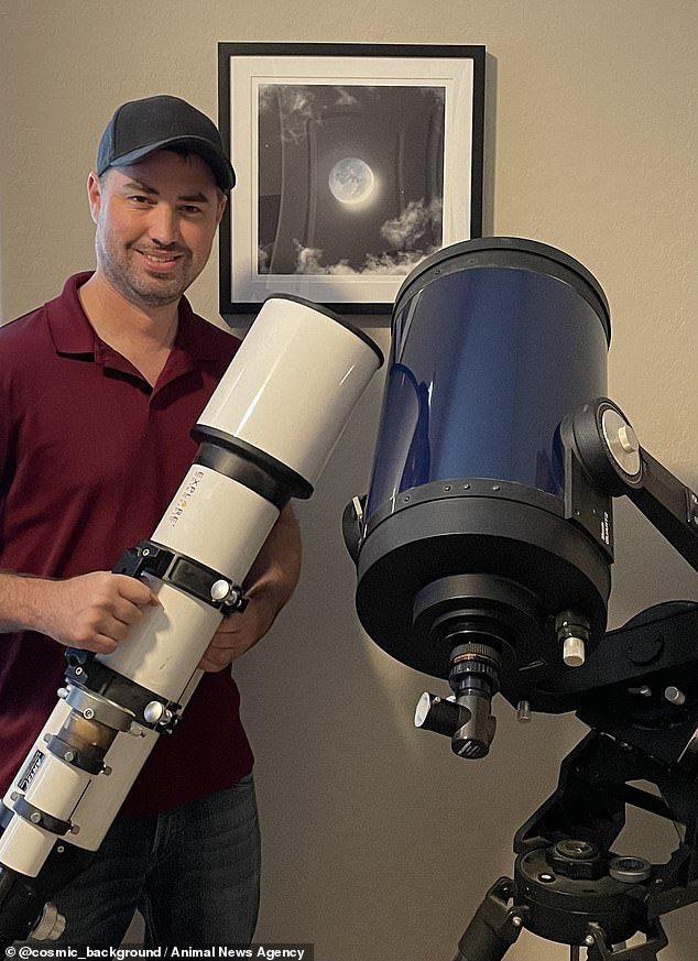 Andrew McCarthy ha ordinato un telescopio a due filtri, al fine di prevenire incendi e cecità.  I filtri indicano che i colori nelle immagini sono parzialmente invertiti