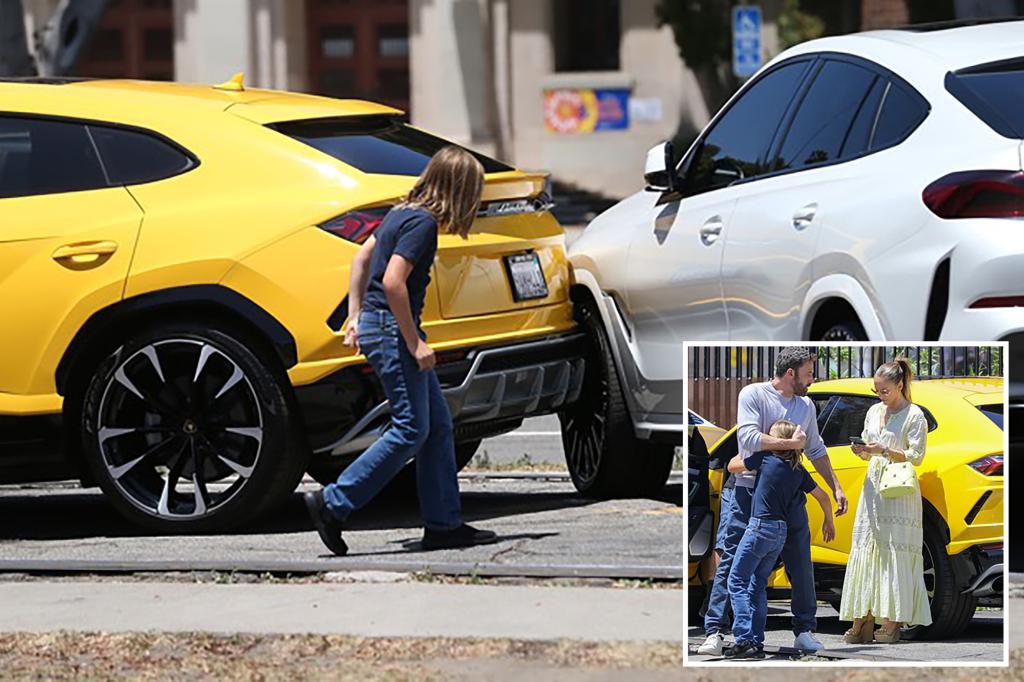 Samuel Ben Affleck, 10 anni, ha avuto un piccolo incidente su una Lamborghini