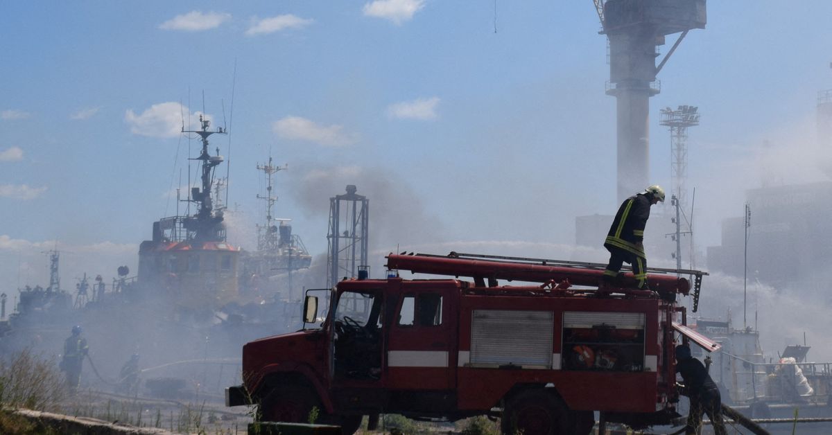 I missili russi hanno colpito il porto dell'Ucraina;  Kiev dice che si sta ancora preparando ad esportare grano