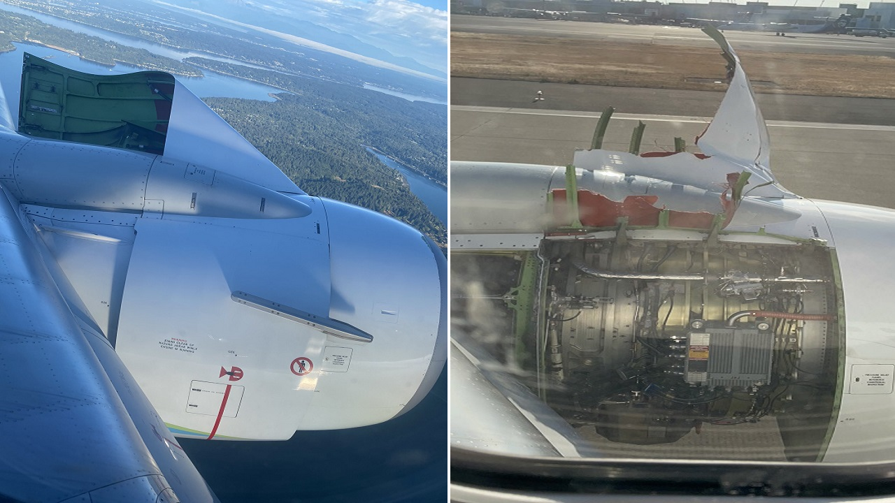 Le immagini del volo Alaska Airlines mostrano lastre di metallo che si allontanano dall'aereo