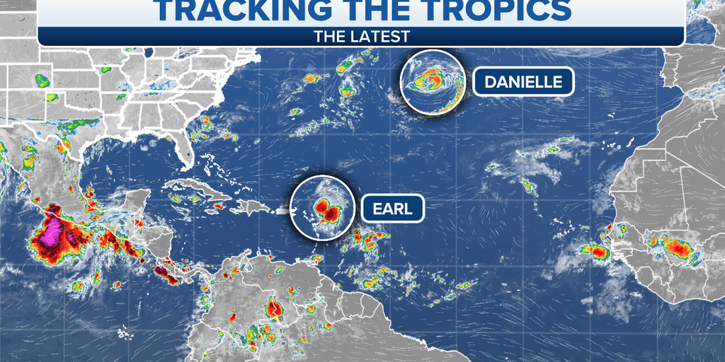 La forza di Earl della tempesta tropicale, Daniel si è indebolita sull'Atlantico