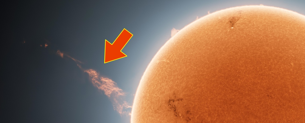 Un'immagine inquietante cattura un pennacchio di un milione di miglia dal sole: ScienceAlert