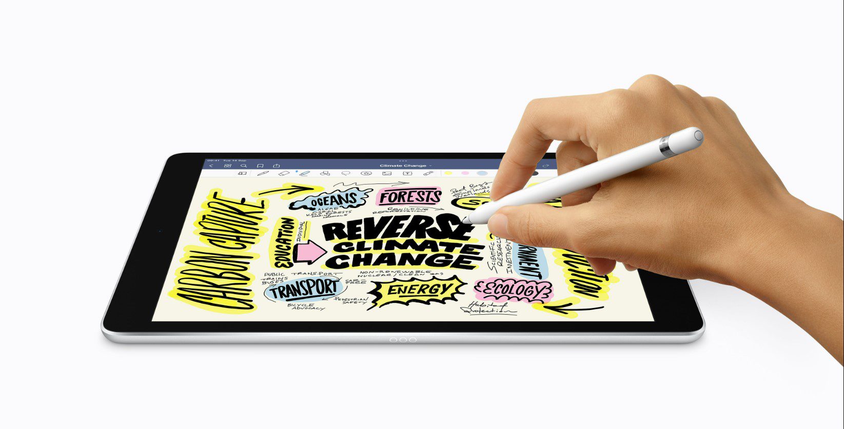 Disegno a mano libera su iPad 10.2 con Apple Pencil