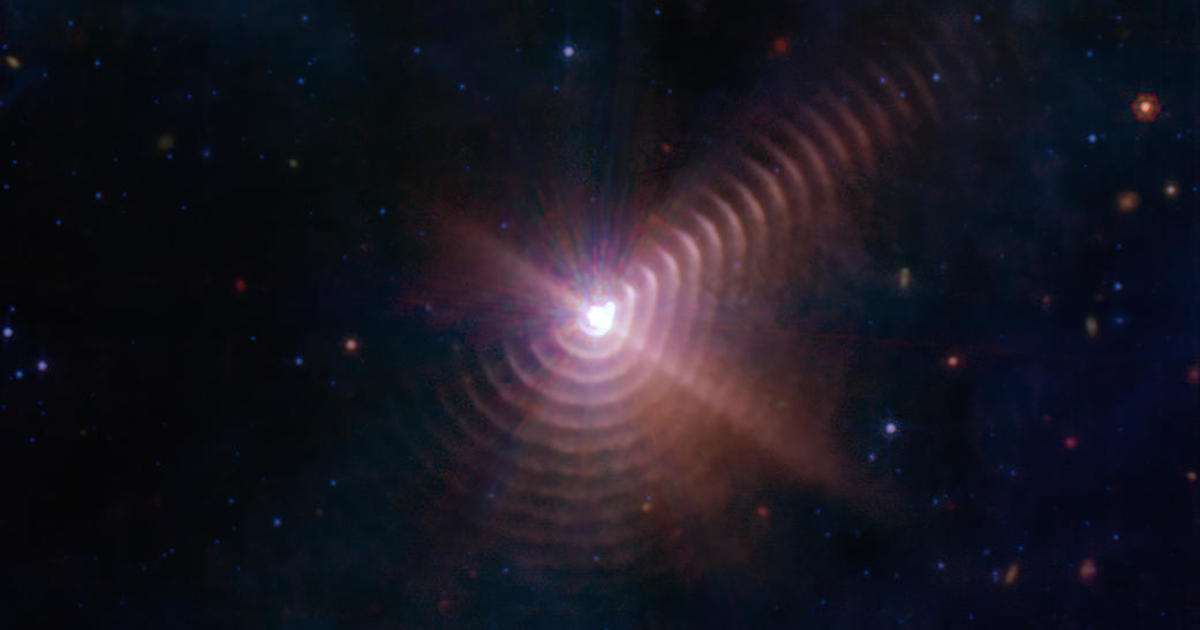 Un paio di stelle creano un'"impronta digitale" nell'immagine scattata dal James Webb Space Telescope