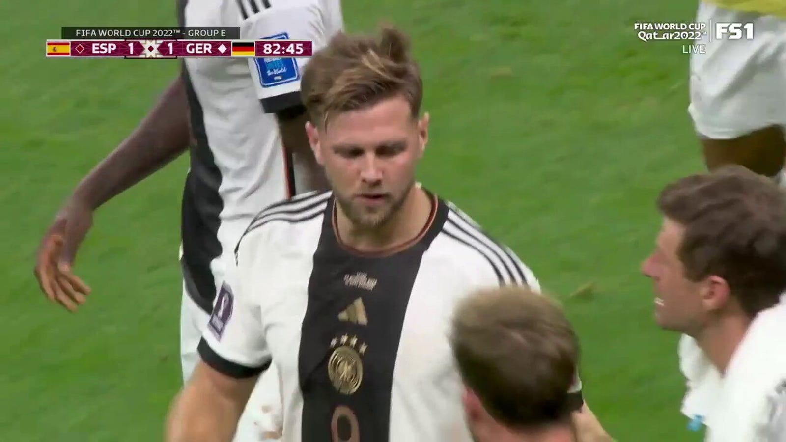 Il tedesco Niklas Volkrug segna un gol contro la Spagna in 83 minuti  Coppa del Mondo 2022