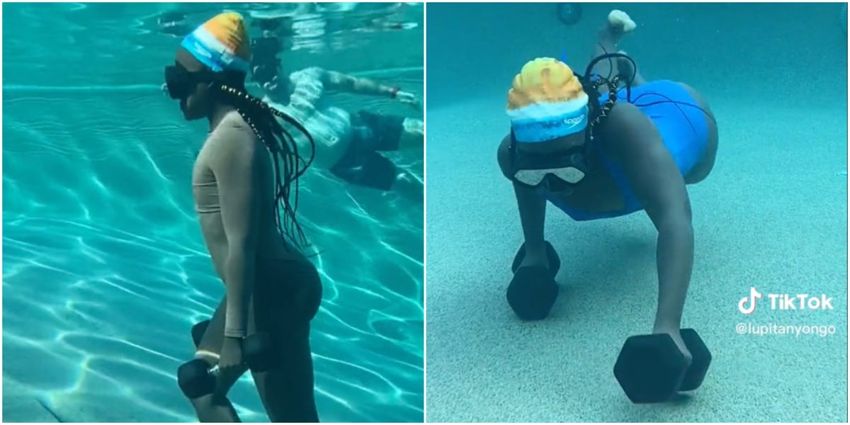 Lupita Nyong'o ha nuotato con i pesi per allenarsi per il sequel di "Black Panther".