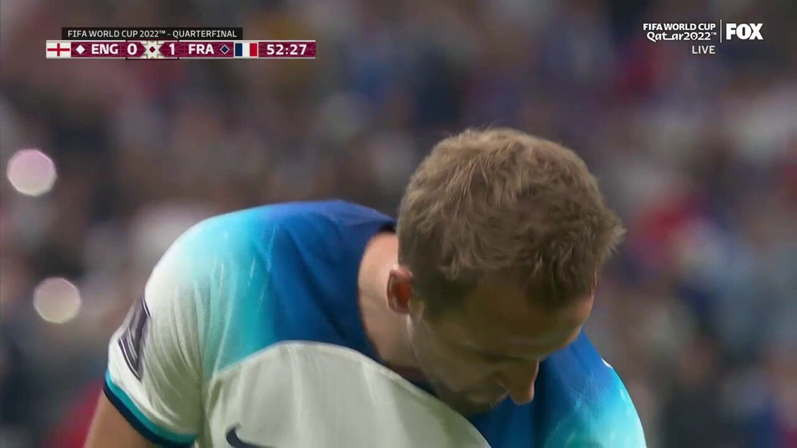 Harry Kane segna un gol contro la Francia in 52 minuti