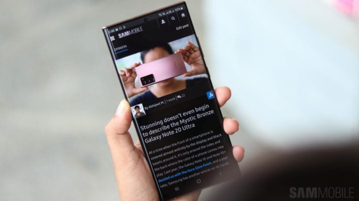 La serie Samsung Galaxy Note 20 riceve l'aggiornamento della sicurezza di dicembre 2022 negli Stati Uniti